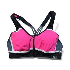 G4- VSX Women's Pink and Black Sports Bra 36B Victoria’s Secret Sport